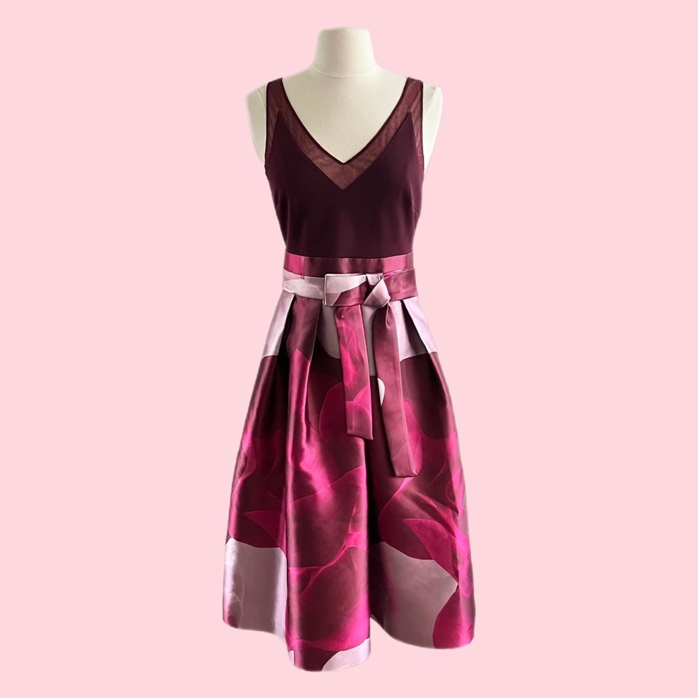 Ted Baker London Olevia Porcelain Rose Party Dress Sz 1/ US 4